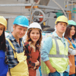 Trabajadores en una empresa